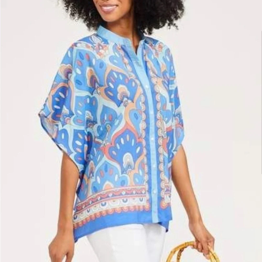 J. McLaughlin Lenox Blouse in Neo Pheasant Size Women’s XS / S